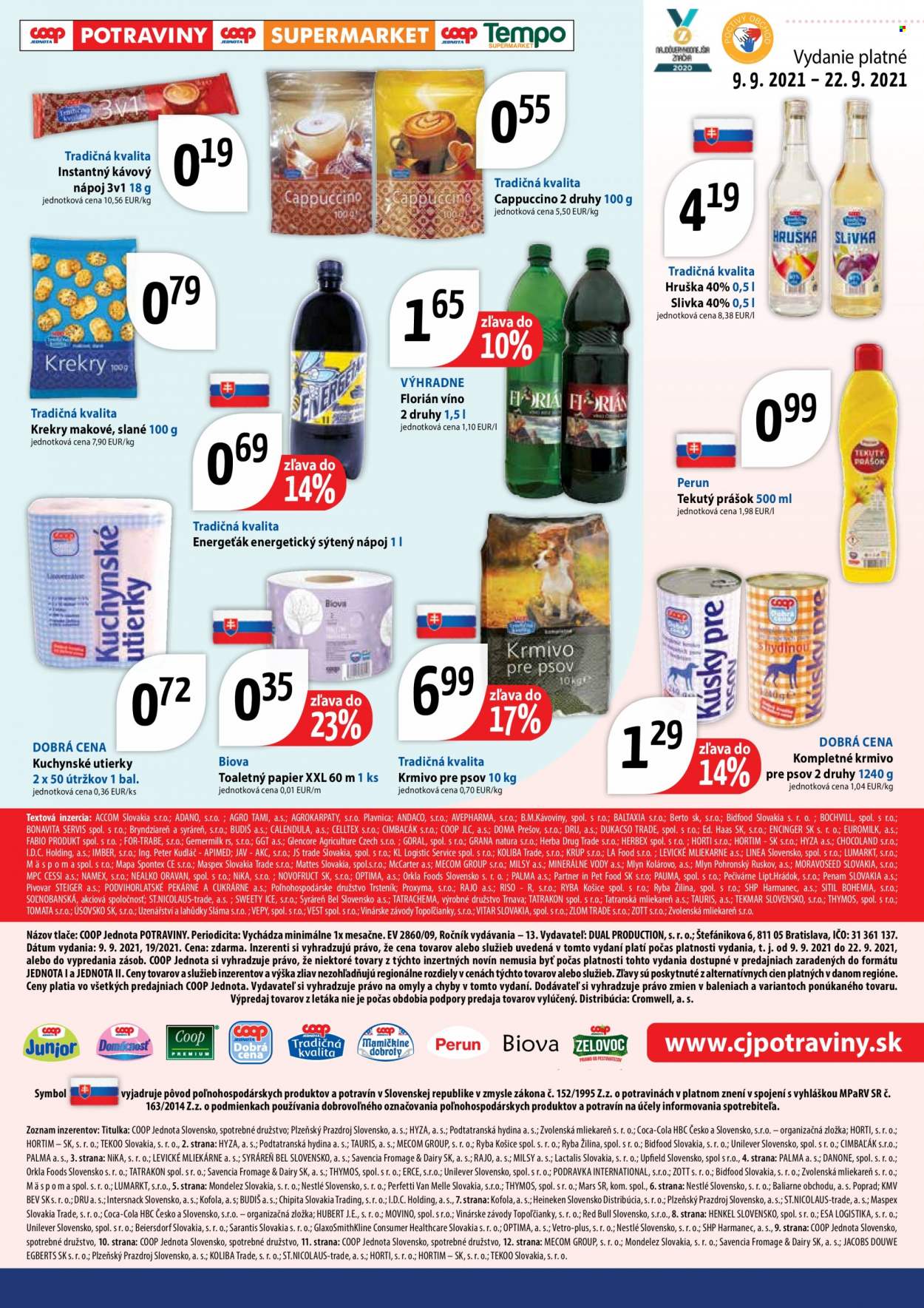 Leták COOP Jednota - 9.9.2021 - 22.9.2021. Strana 11