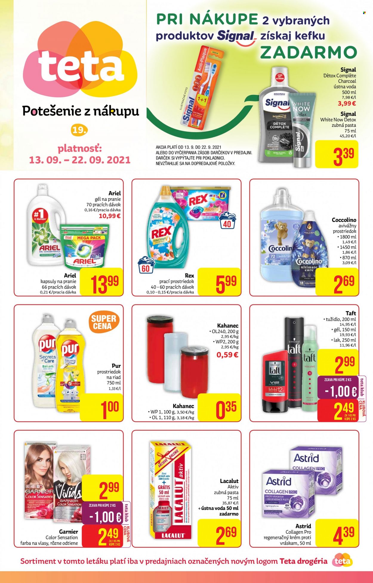 Leták Teta drogerie - 13.9.2021 - 22.9.2021. Strana 1