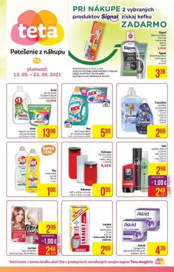 Leták Teta drogerie - 13.9.2021 - 22.9.2021.