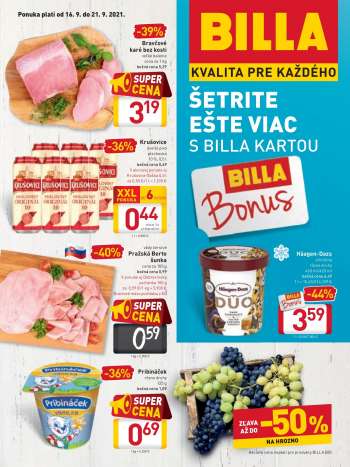 Leták Billa - 16.9.2021 - 21.9.2021.