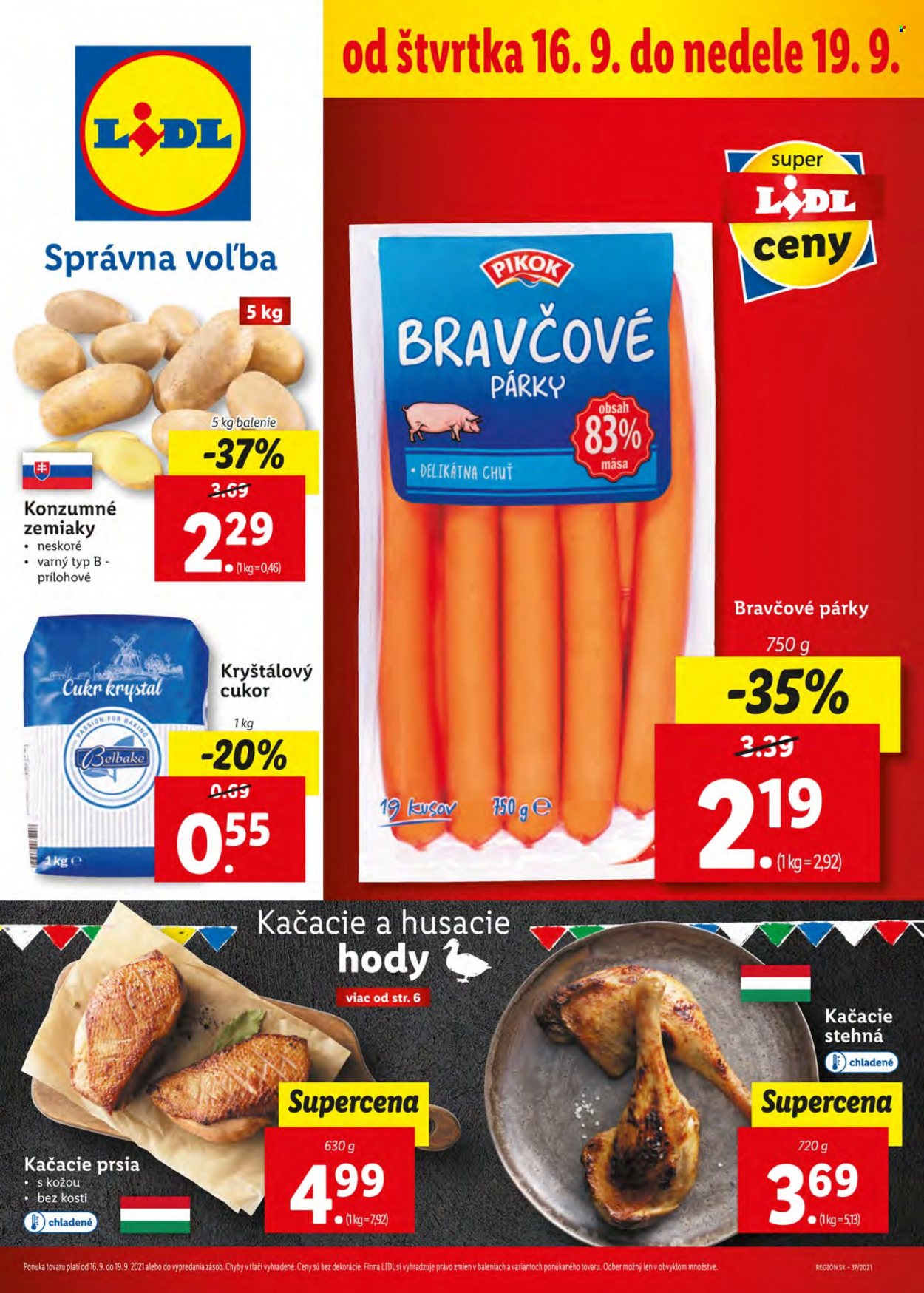 Leták Lidl - 16.9.2021 - 19.9.2021. Strana 1