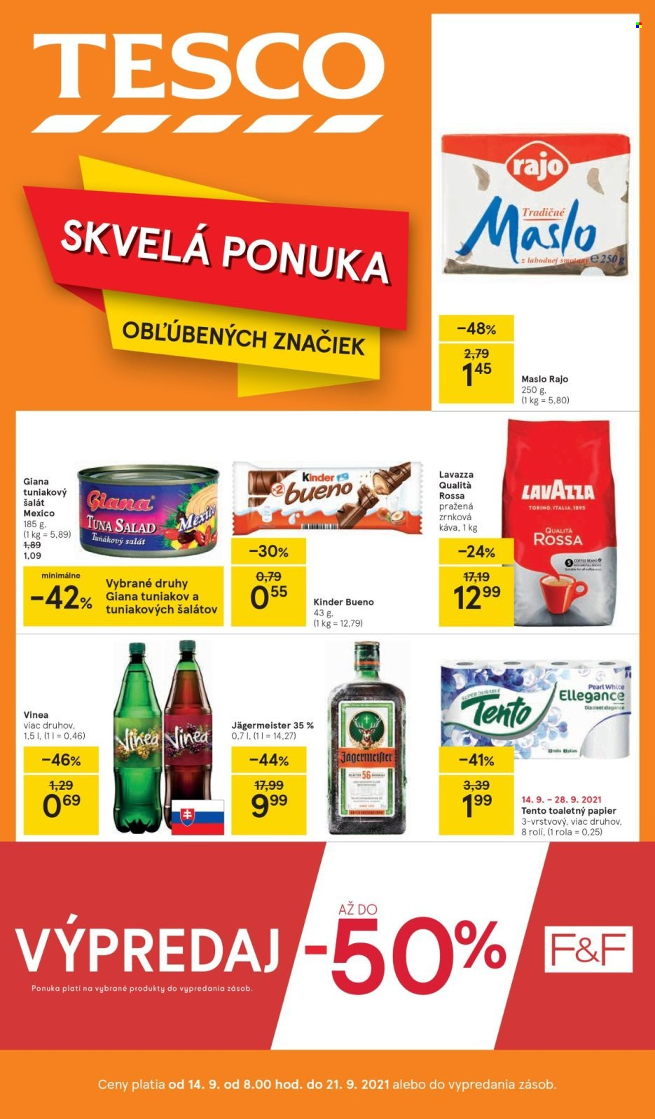 Leták TESCO - 14.9.2021 - 21.9.2021. Strana 1