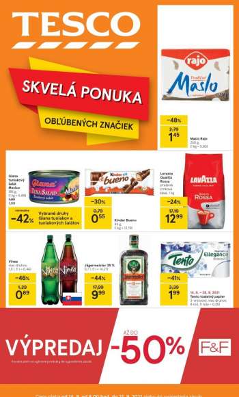 Leták TESCO - 14.9.2021 - 21.9.2021.