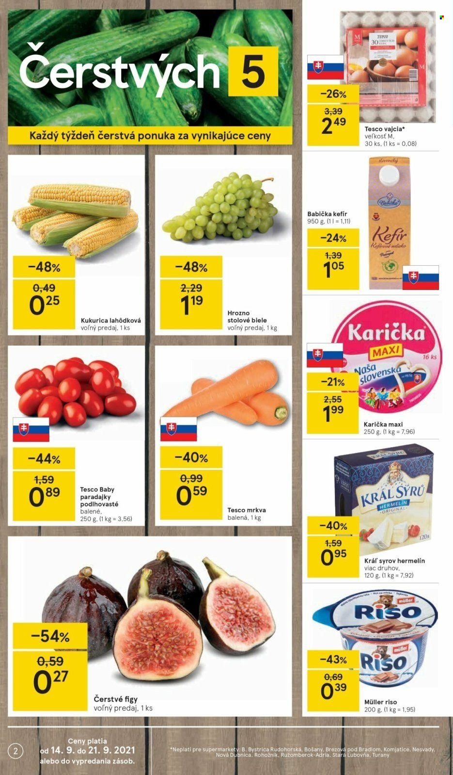 Leták TESCO supermarket - 14.9.2021 - 21.9.2021. Strana 2