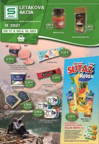 Leták Sintra - 17.9.2021 - 6.10.2021.