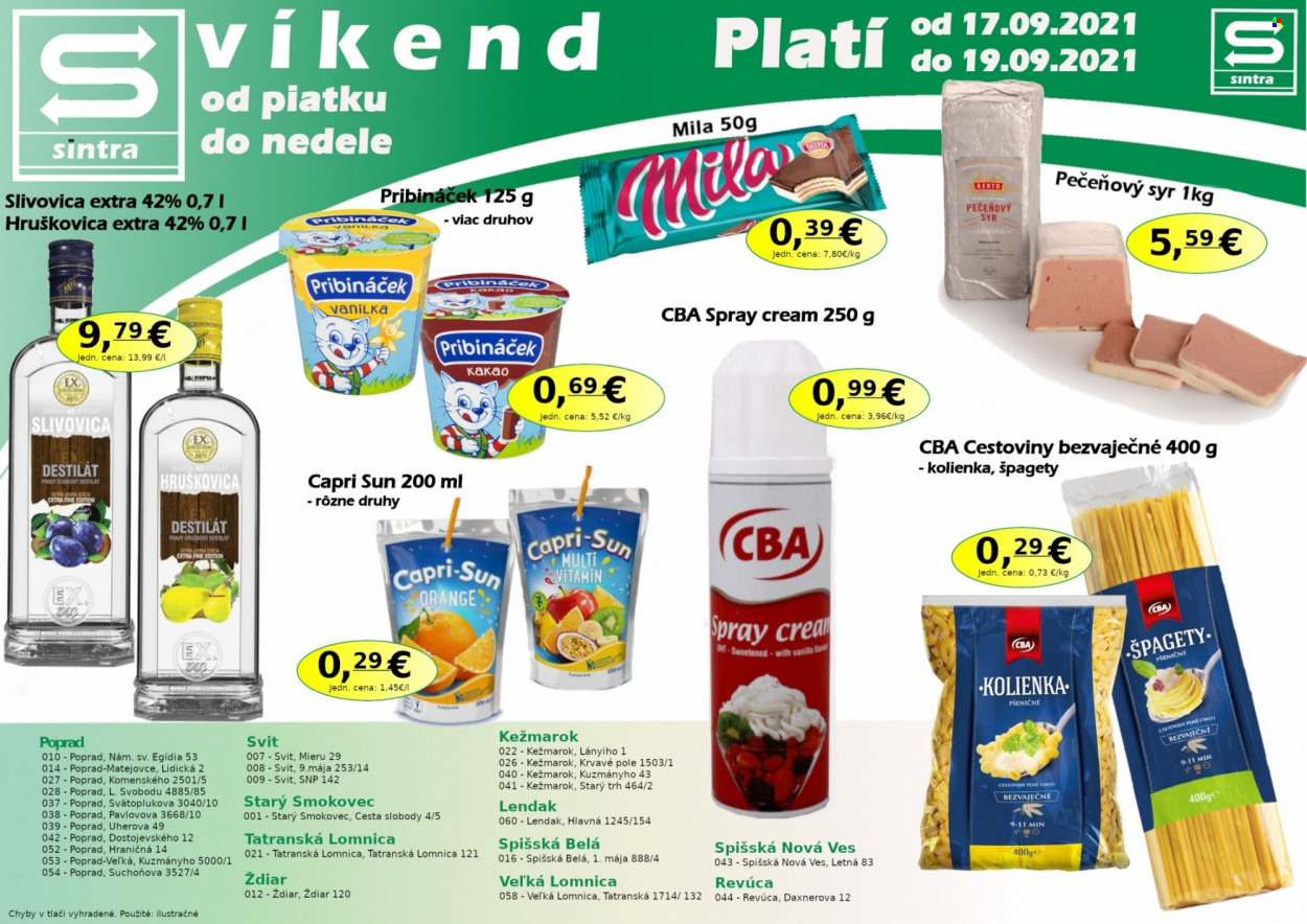 Leták Sintra - 17.9.2021 - 19.9.2021. Strana 1