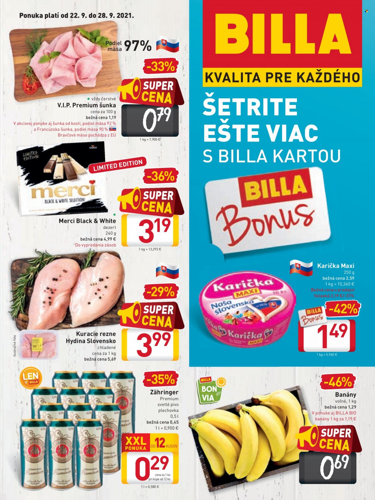 Leták Billa - 22.9.2021 - 28.9.2021. Strana 1