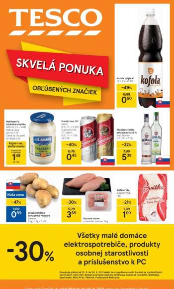 Leták TESCO - 22.9.2021 - 28.9.2021.