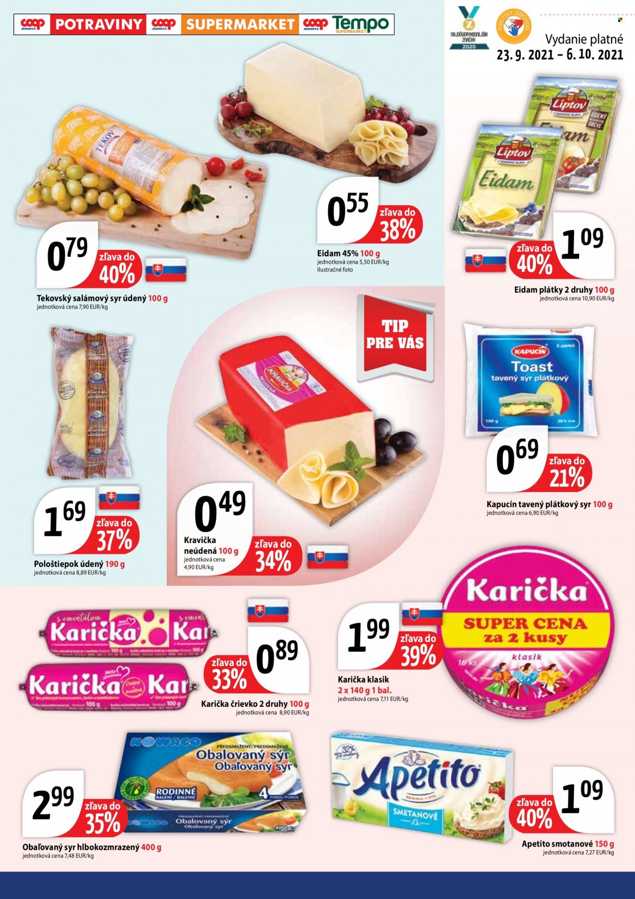 Leták COOP Jednota - 23.9.2021 - 6.10.2021. Strana 3