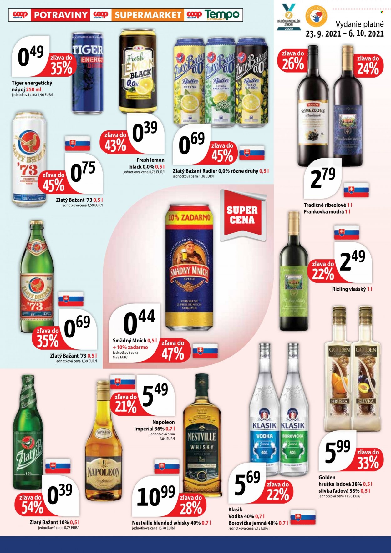 Leták COOP Jednota - 23.9.2021 - 6.10.2021. Strana 9
