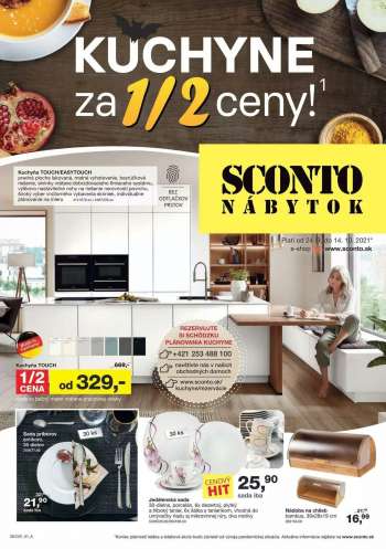 Leták Sconto nábytok - 24.9.2021 - 14.10.2021.
