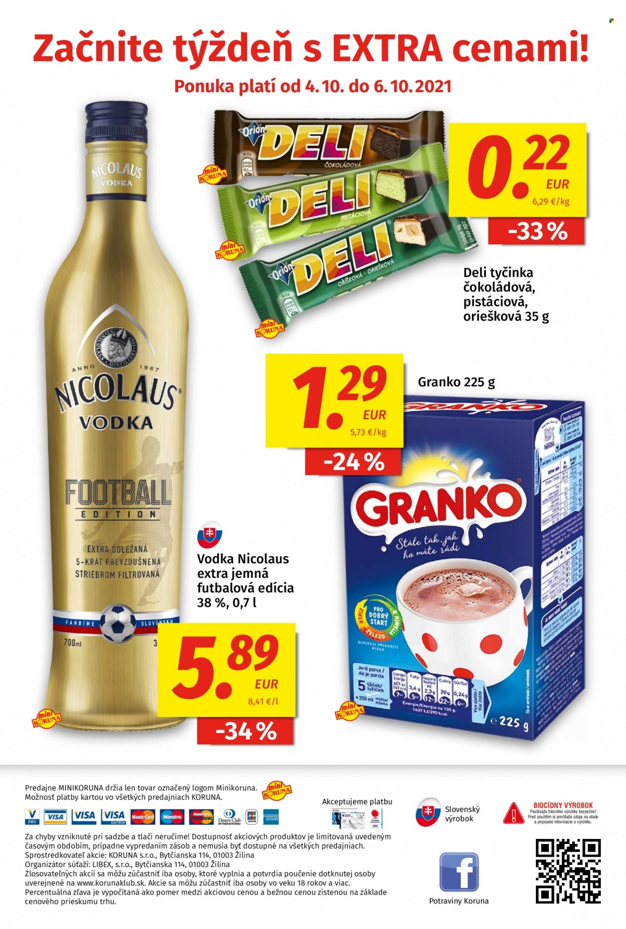 Leták Potraviny KORUNA - 24.9.2021 - 6.10.2021. Strana 16