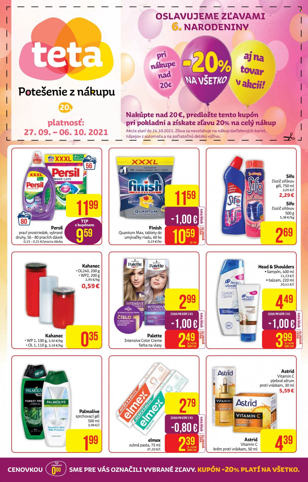 Leták Teta drogerie - 27.9.2021 - 6.10.2021. Strana 1
