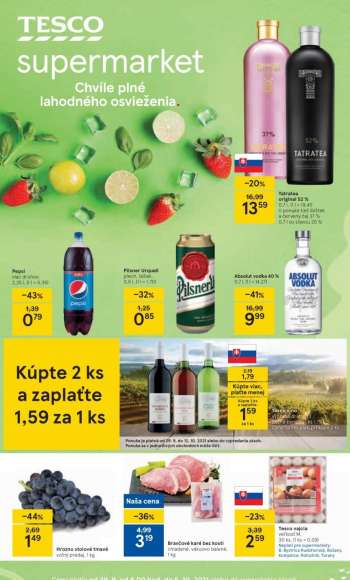 Leták TESCO supermarket - 29.9.2021 - 5.10.2021.