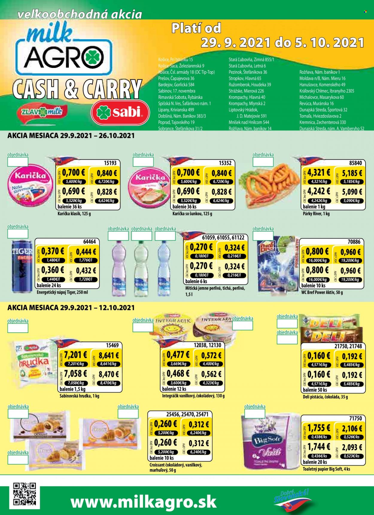 Leták Milk AGRO - 29.9.2021 - 5.10.2021. Strana 1