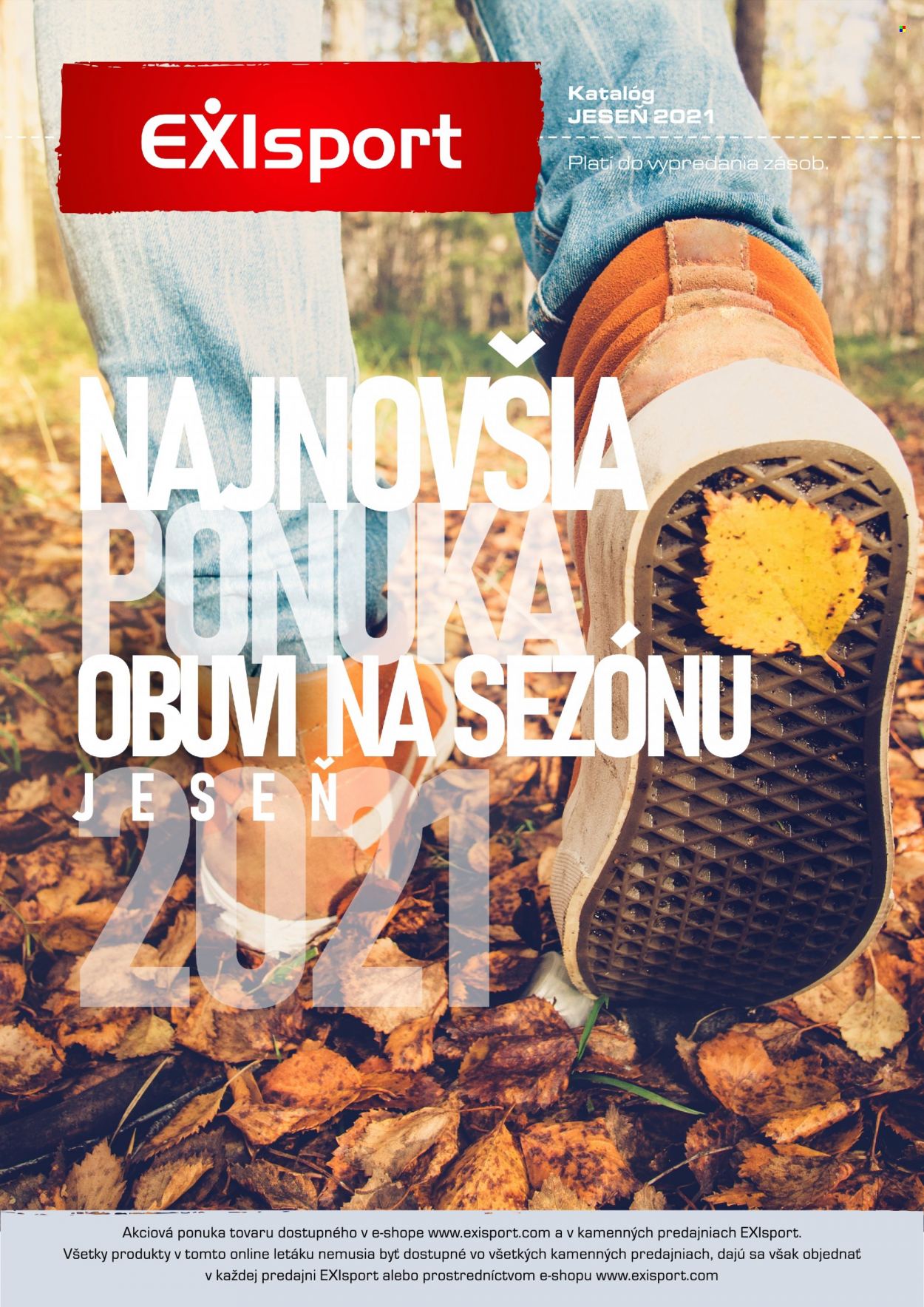 Leták Exisport. Strana 1