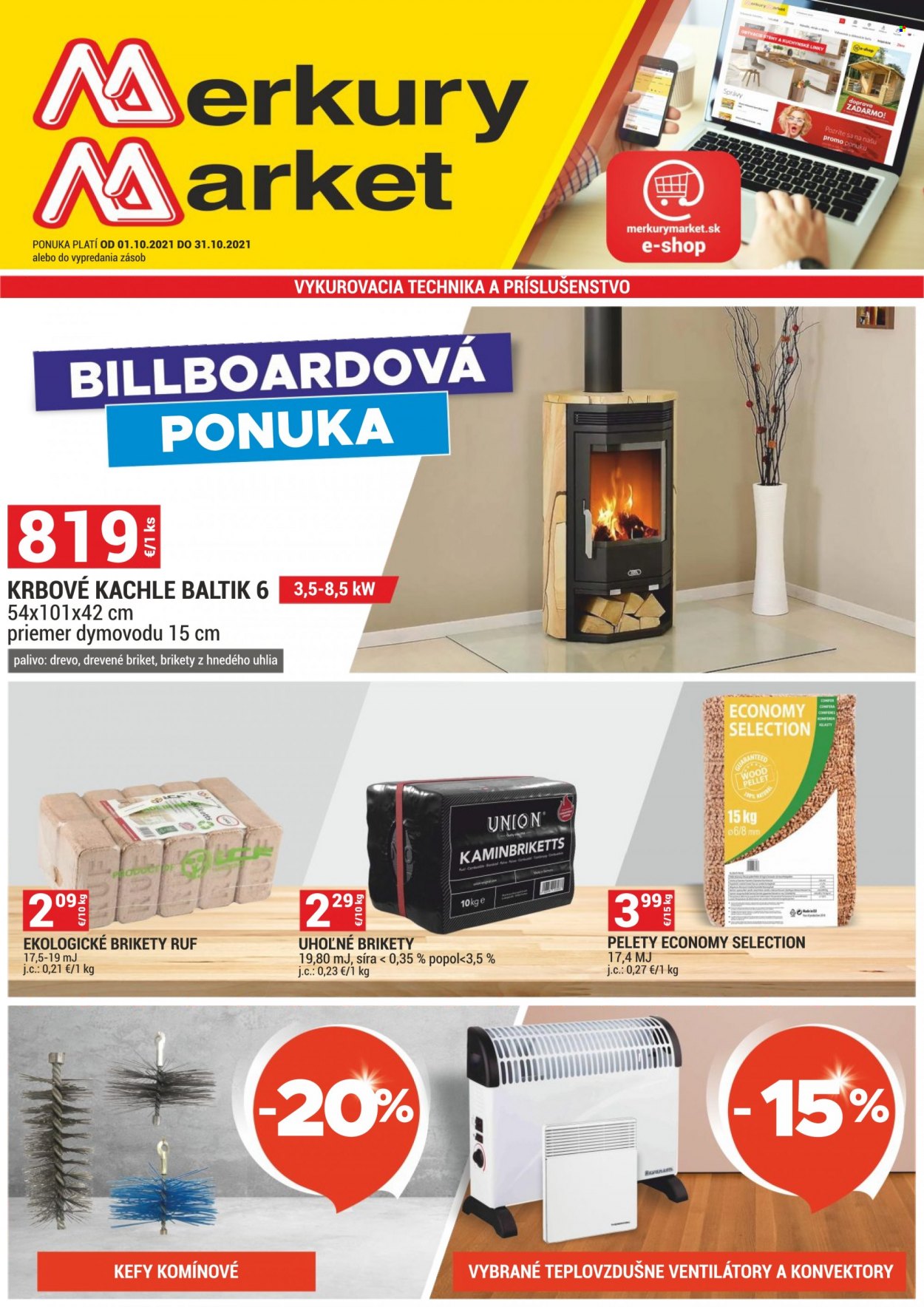 Leták Merkury Market - 1.10.2021 - 31.10.2021. Strana 1