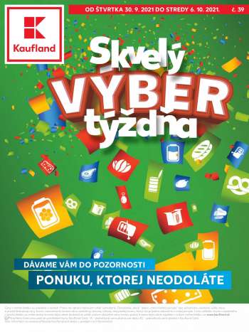 Leták Kaufland - 30.9.2021 - 6.10.2021.
