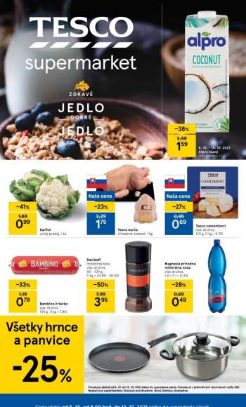 Leták TESCO supermarket - 6.10.2021 - 12.10.2021.