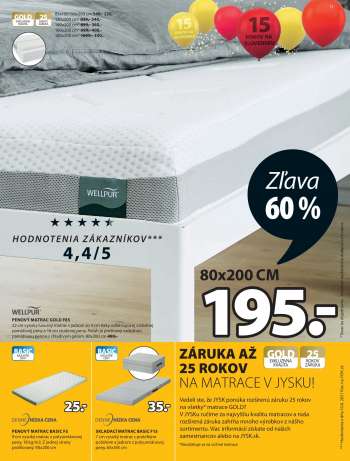 thumbnail - PENOVÝ MATRAC BASIC F5 9 cm vysoký matrac z polyuretánovej peny, 18 kg/m3. Z jednej strany profilovaný. 90x200 cm