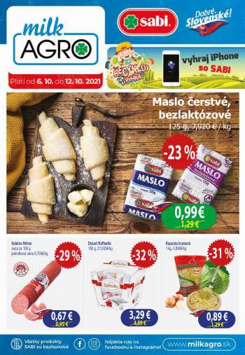 Leták Milk AGRO - 6.10.2021 - 12.10.2021.