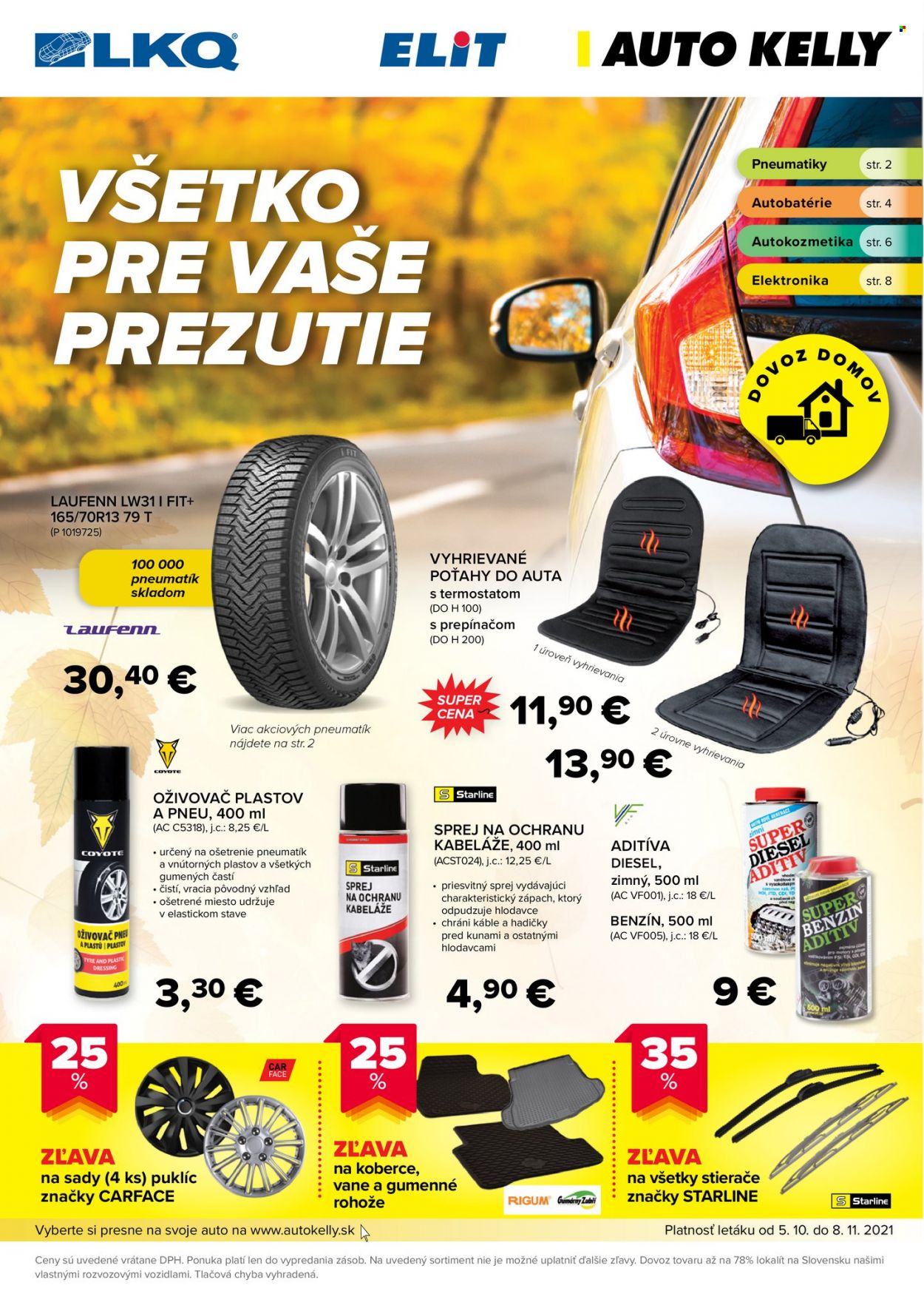 Leták Auto Kelly - 5.10.2021 - 8.11.2021. Strana 1