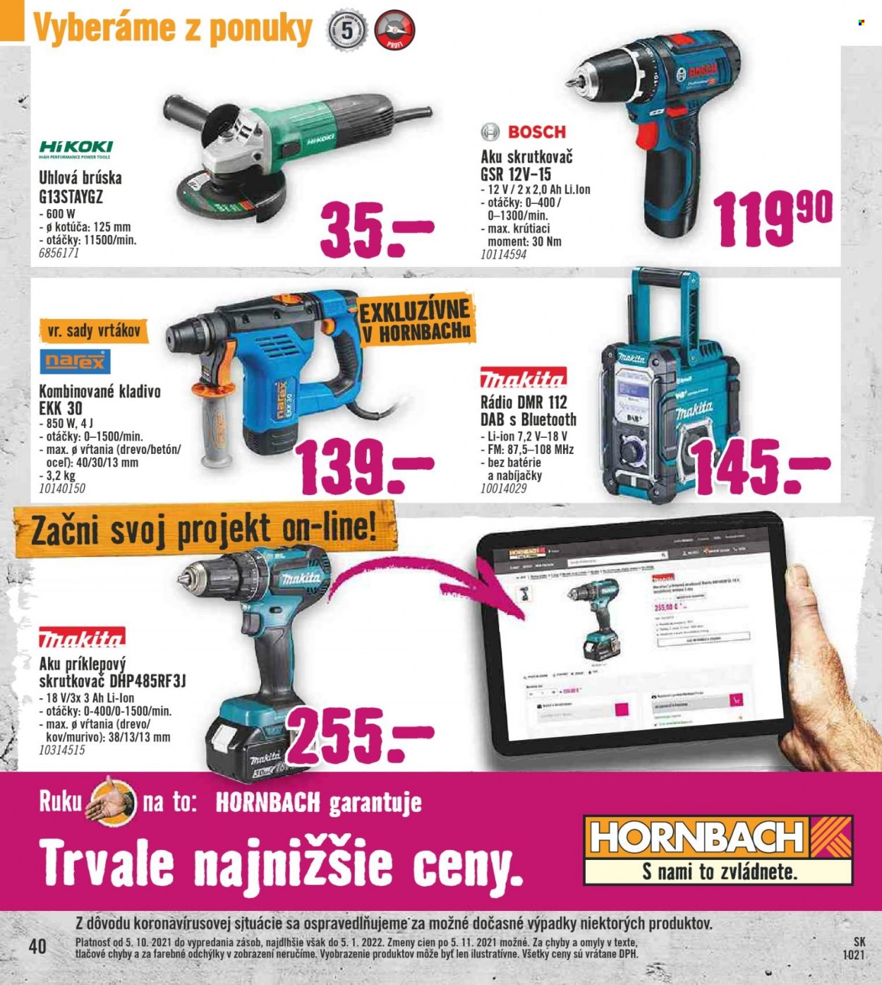 Leták Hornbach - 5.10.2021 - 5.1.2022. Strana 40