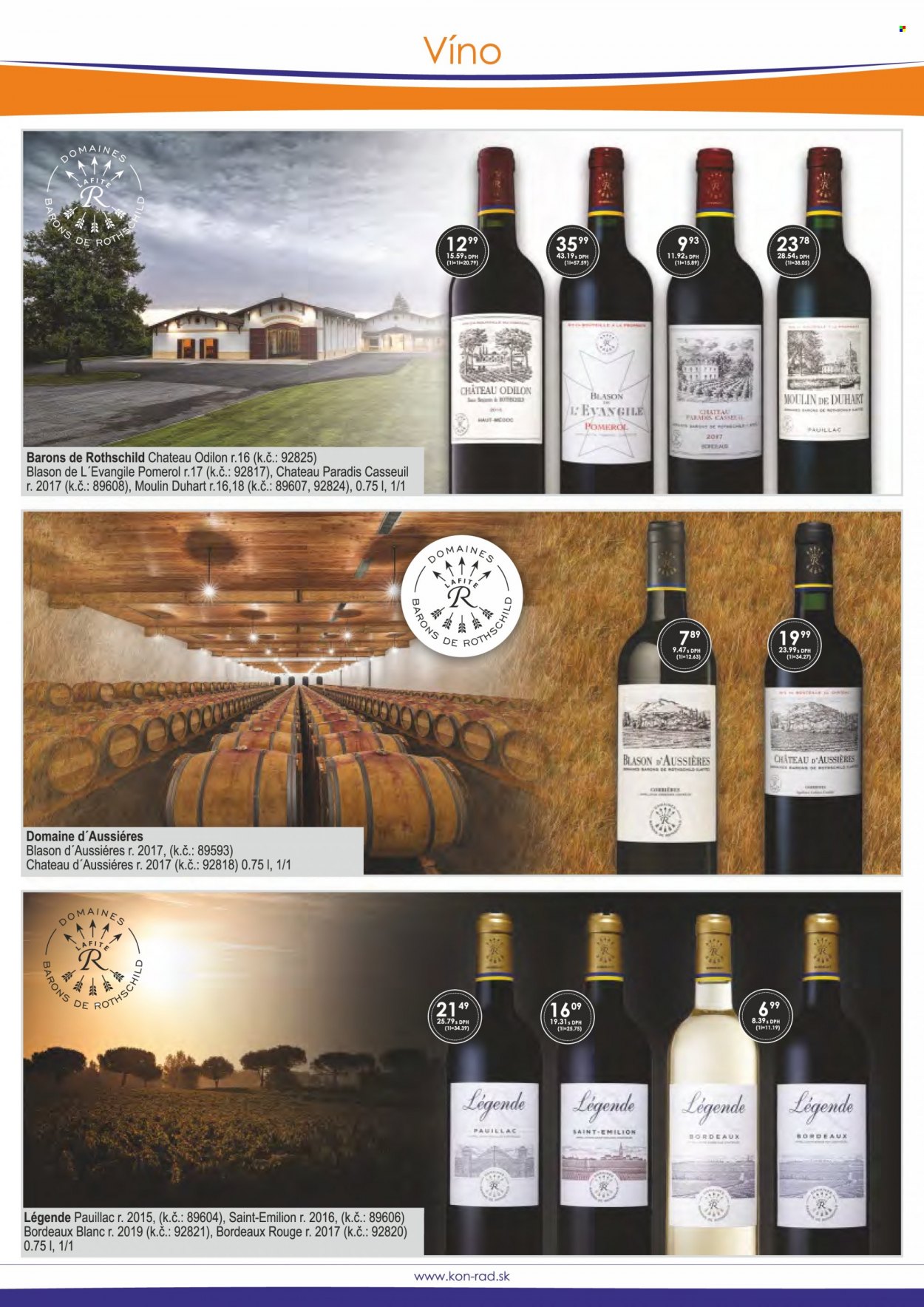thumbnail - Leták KON-RAD - 1.10.2021 - 31.10.2021 - Produkty v akcii - červené víno, Bordeaux, víno, alkohol. Strana 29.