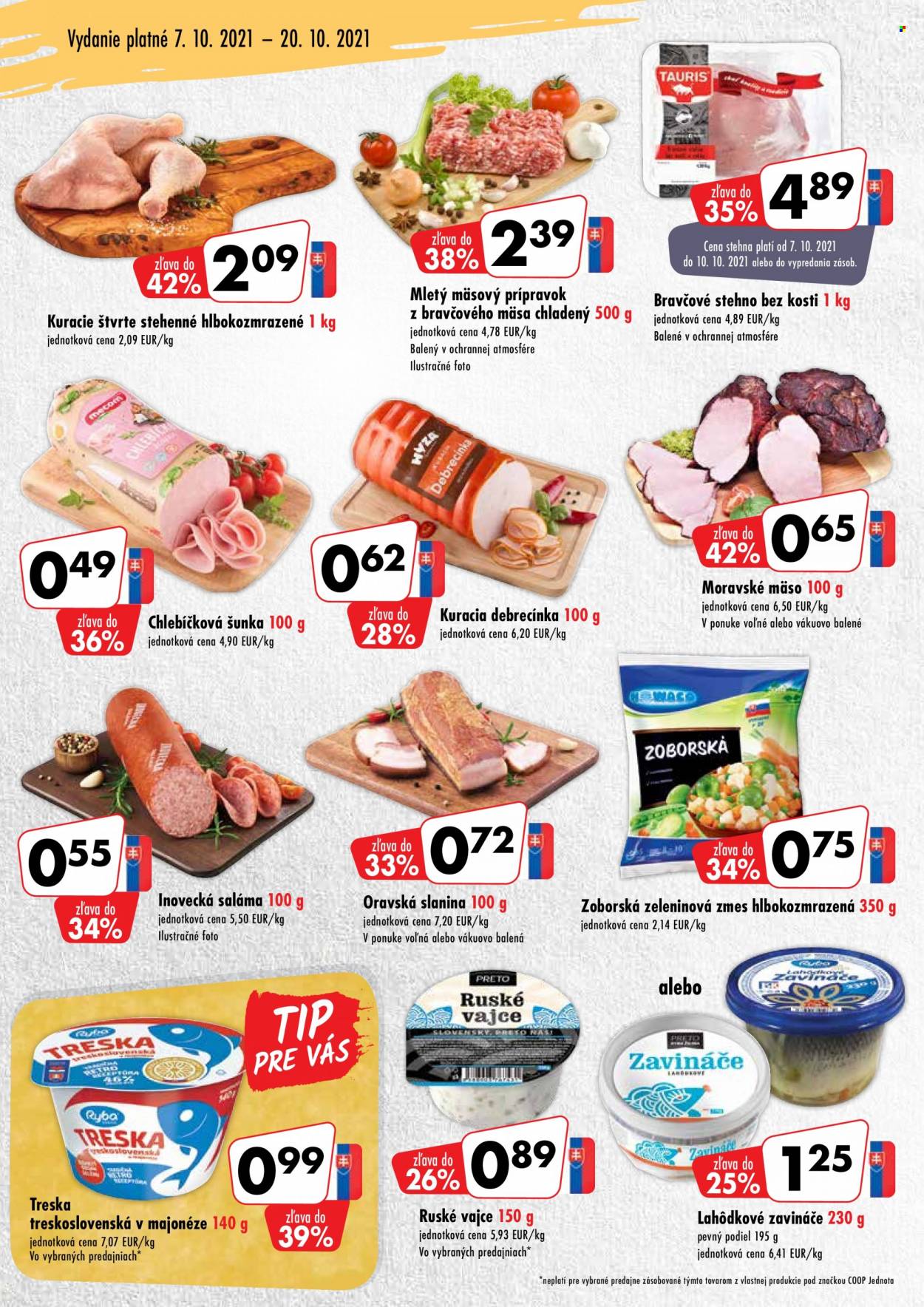 Leták COOP Jednota - 7.10.2021 - 20.10.2021. Strana 2