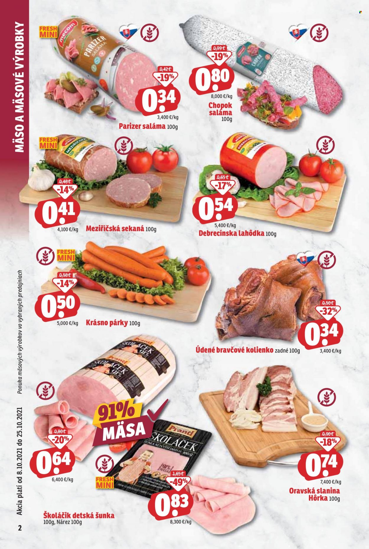 Leták FRESH - 8.10.2021 - 25.10.2021. Strana 2