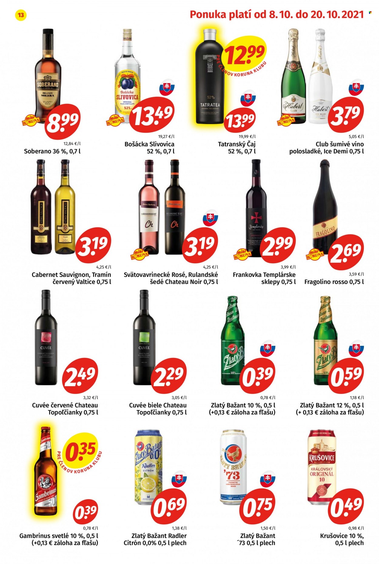 Leták Potraviny KORUNA - 8.10.2021 - 20.10.2021. Strana 13