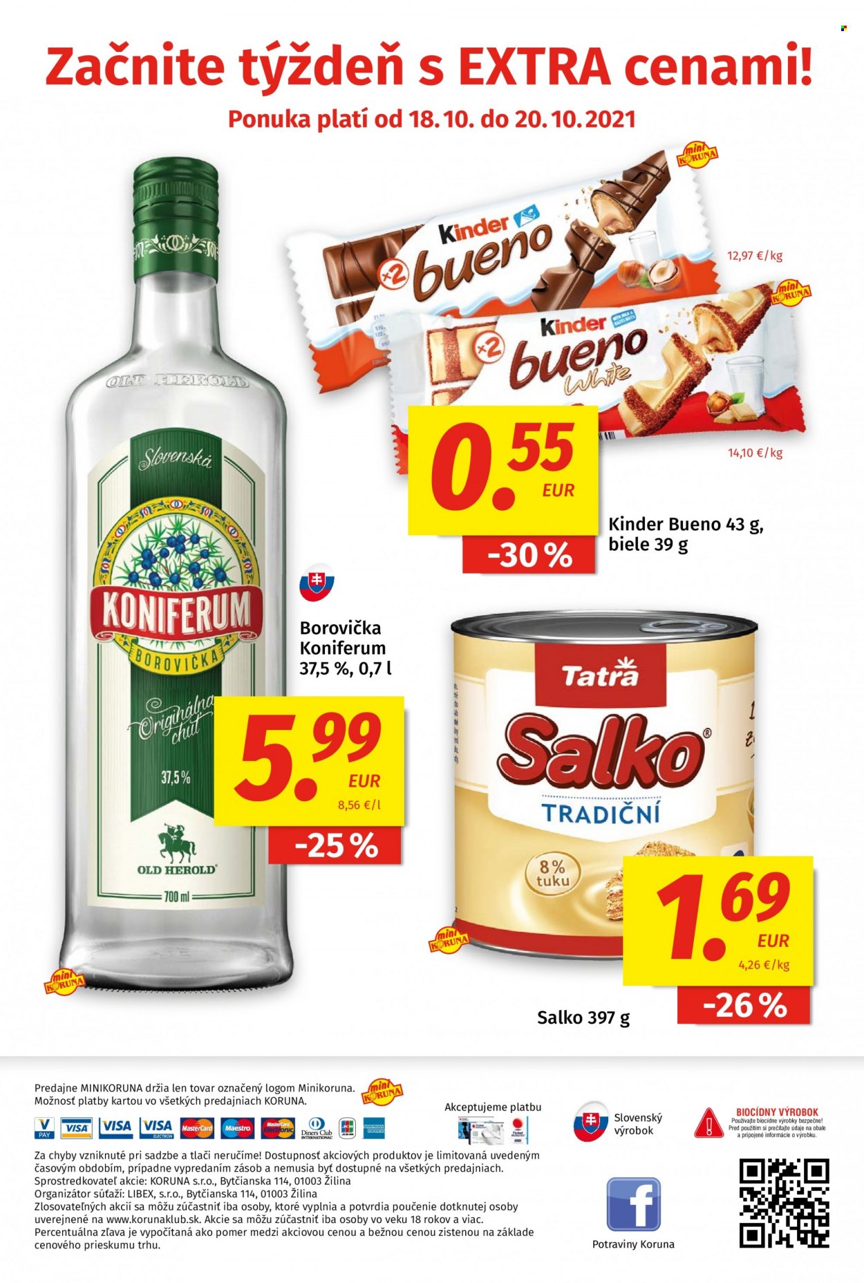 Leták Potraviny KORUNA - 8.10.2021 - 20.10.2021. Strana 16