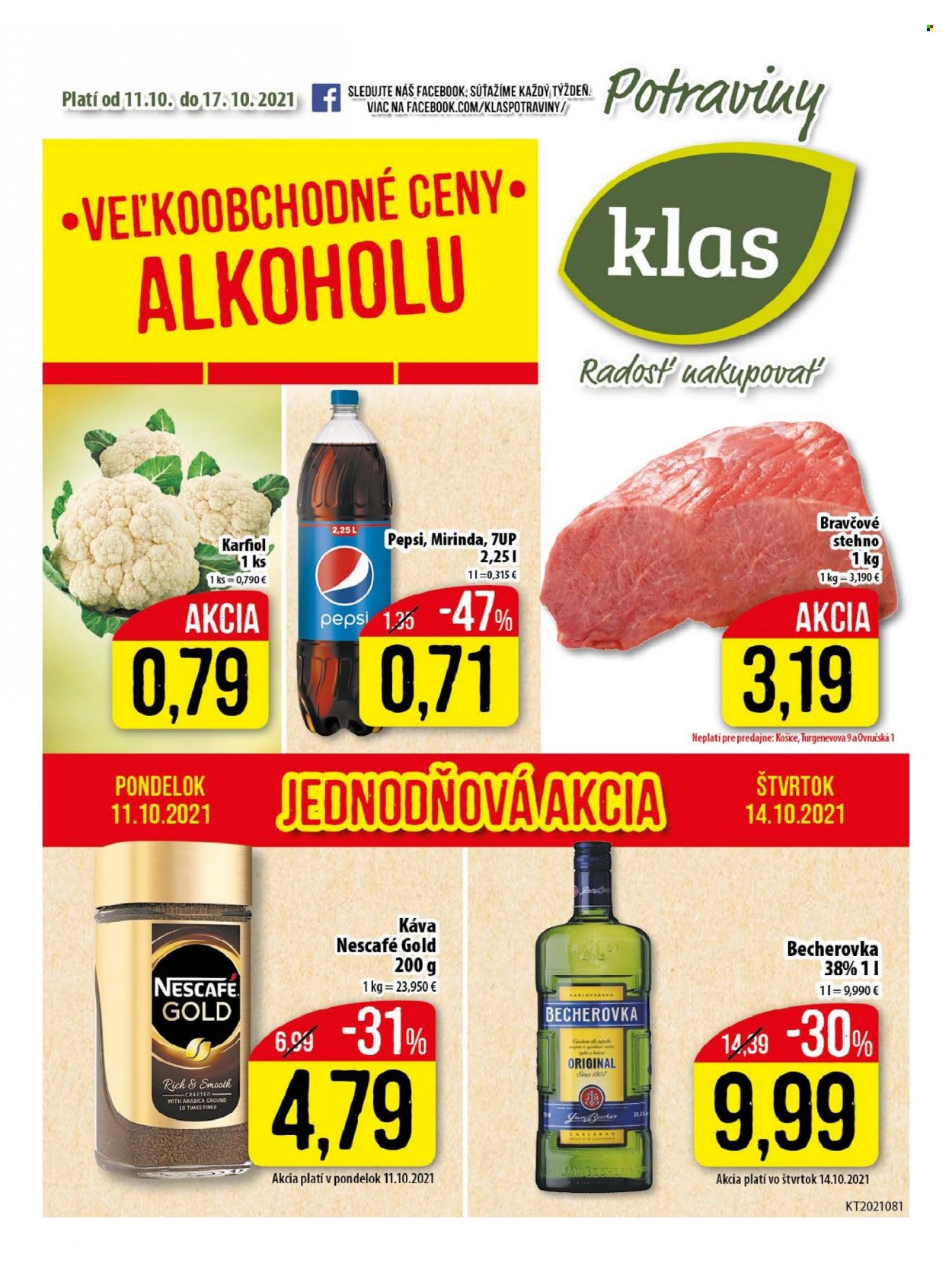 Leták Klas - 11.10.2021 - 17.10.2021. Strana 1