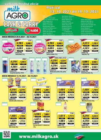 Leták Milk AGRO - 13.10.2021 - 19.10.2021.