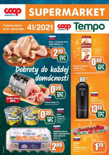 Leták COOP Jednota - 14.10.2021 - 20.10.2021.