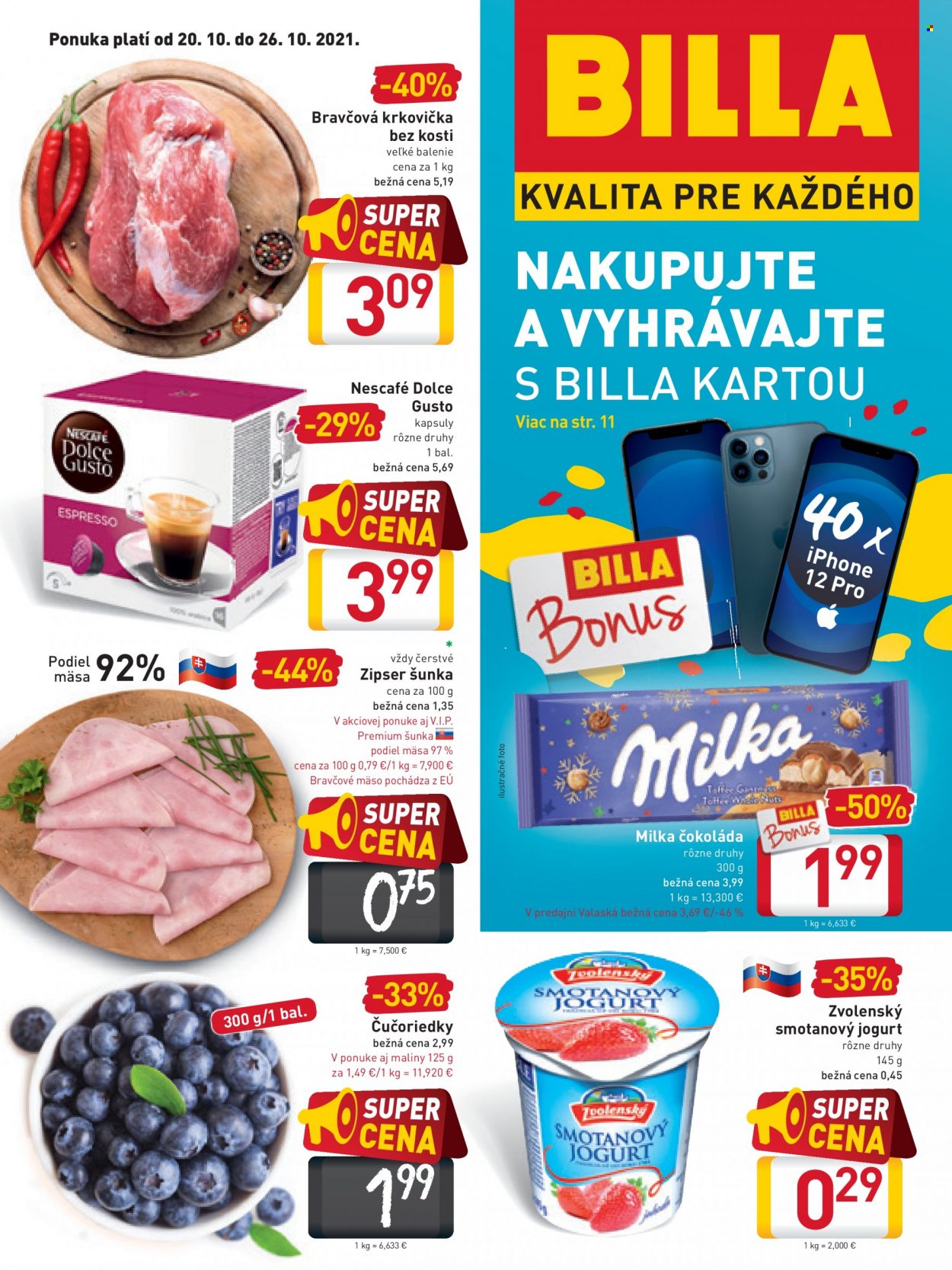 Leták Billa - 20.10.2021 - 26.10.2021. Strana 1