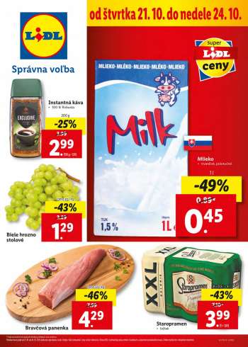 Leták Lidl - 21.10.2021 - 24.10.2021.