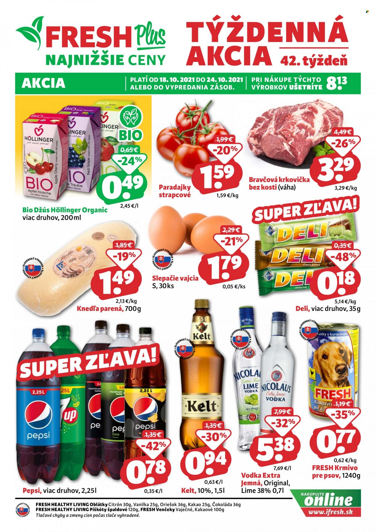 Leták FRESH - 18.10.2021 - 24.10.2021. Strana 1