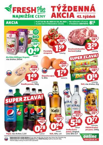 Leták FRESH - 18.10.2021 - 24.10.2021.