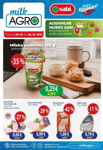 Leták Milk AGRO - 20.10.2021 - 26.10.2021.