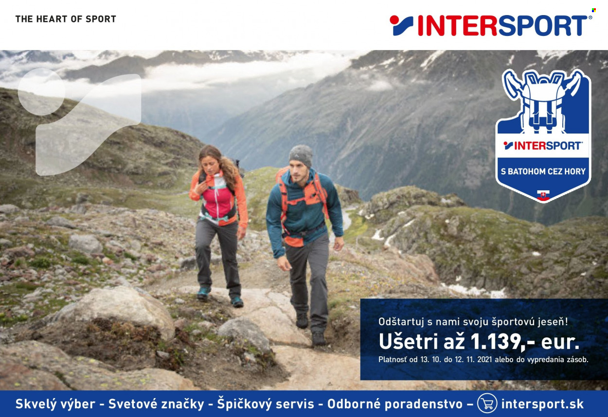 Leták Intersport - 13.10.2021 - 12.11.2021. Strana 1