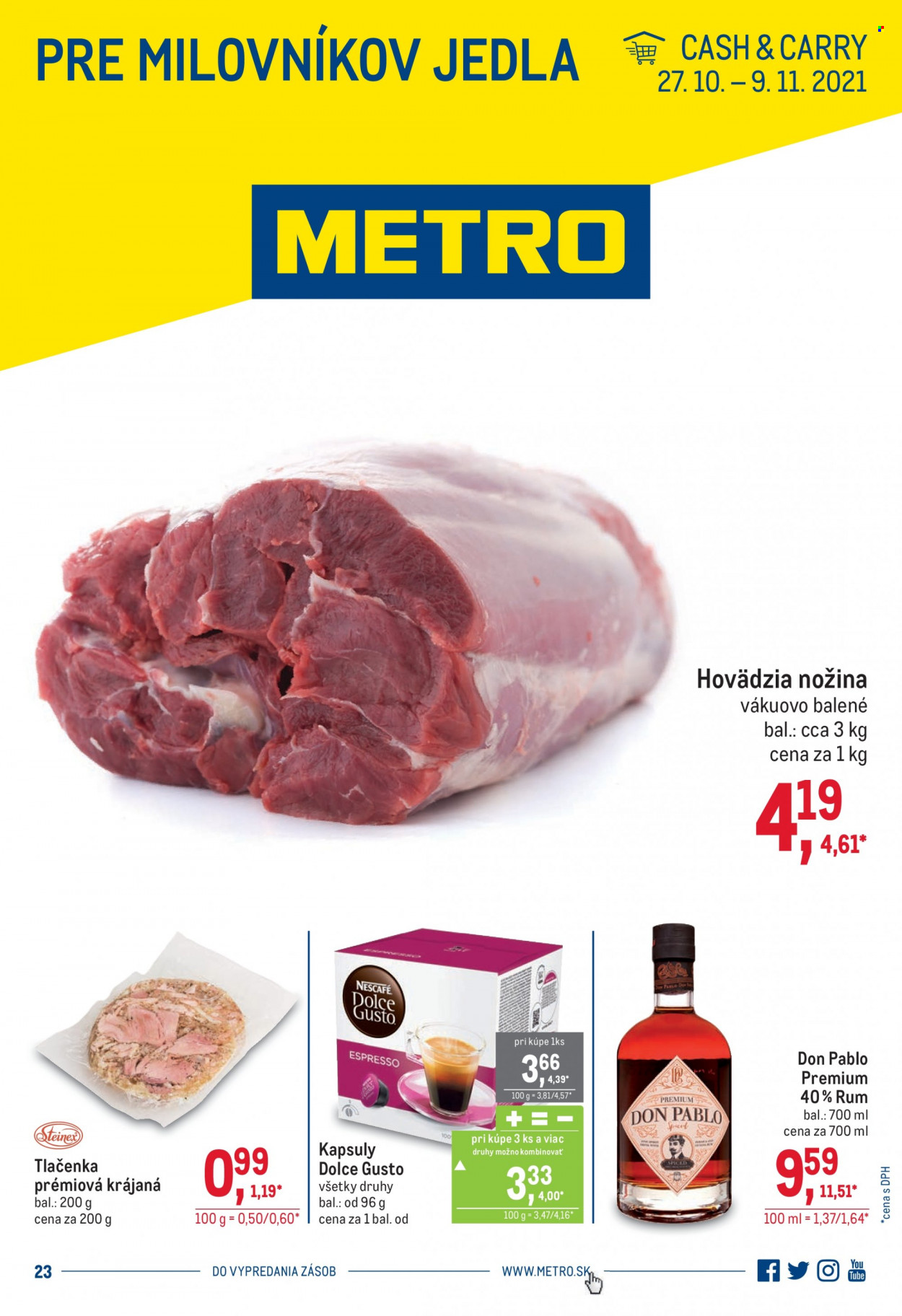 Leták Metro - 27.10.2021 - 9.11.2021. Strana 1