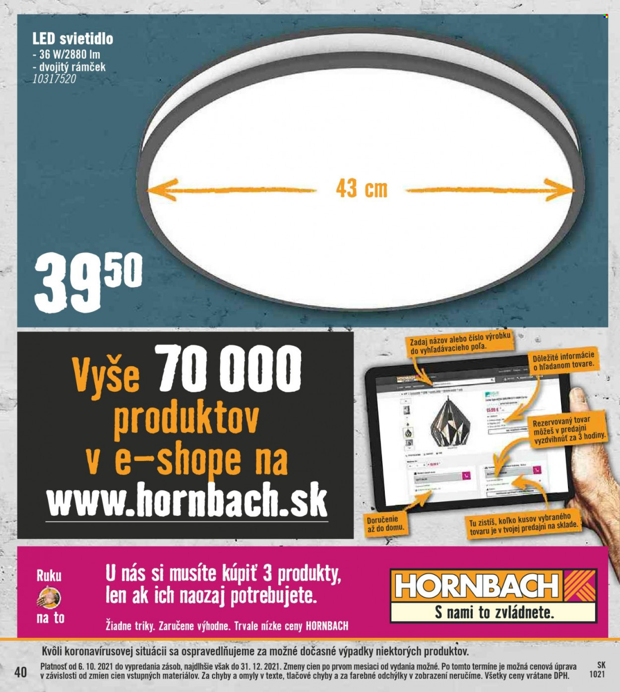 Leták Hornbach - 6.10.2021 - 31.12.2021. Strana 40