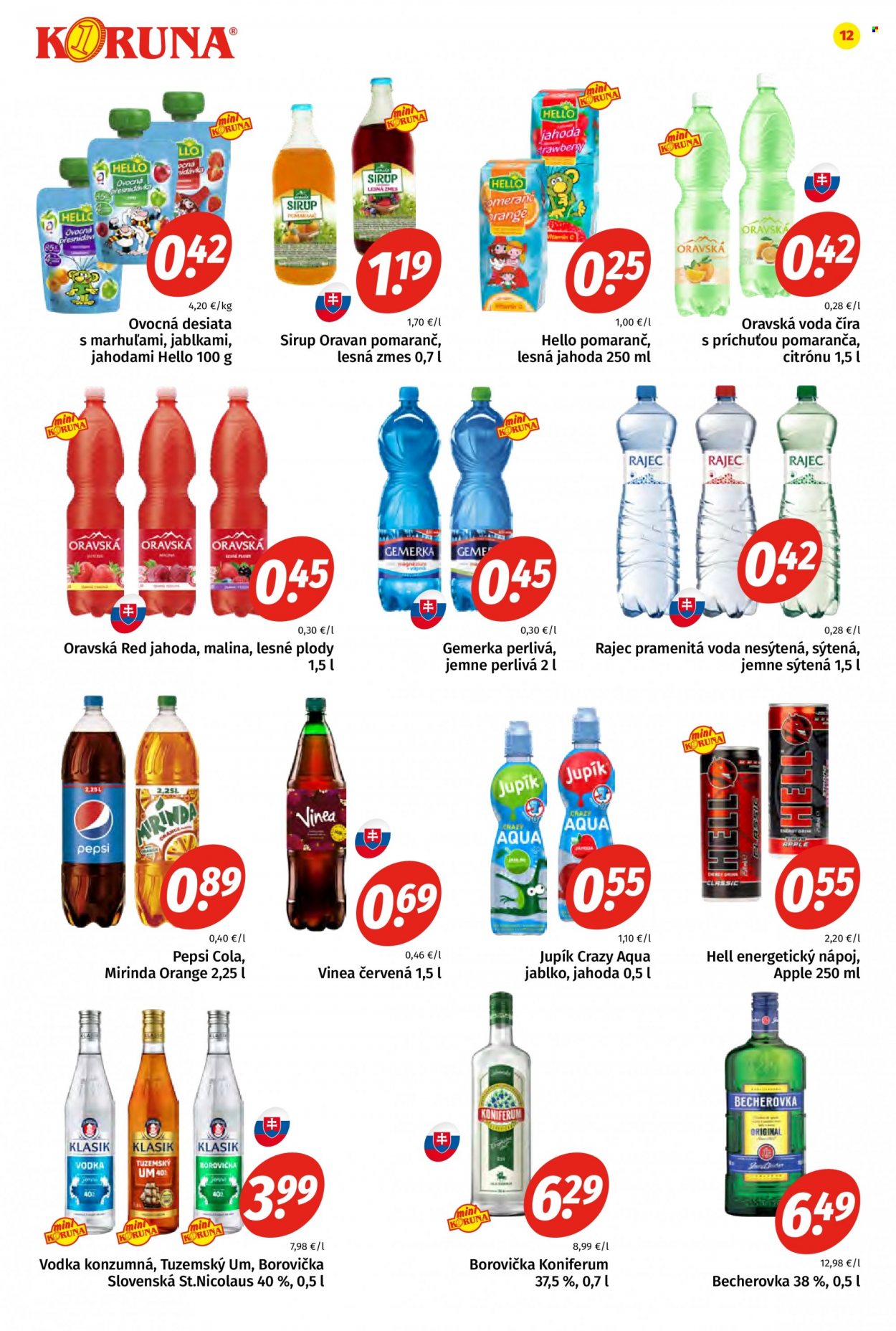 Leták Potraviny KORUNA - 22.10.2021 - 3.11.2021. Strana 12