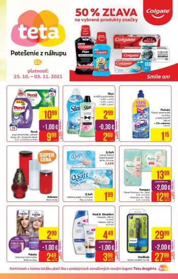 Leták Teta drogerie - 25.10.2021 - 3.11.2021.