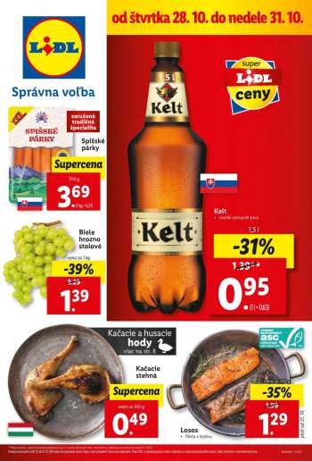 Leták Lidl - 28.10.2021 - 31.10.2021.