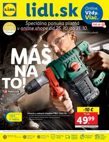 Leták Lidl - 25.10.2021 - 31.10.2021.