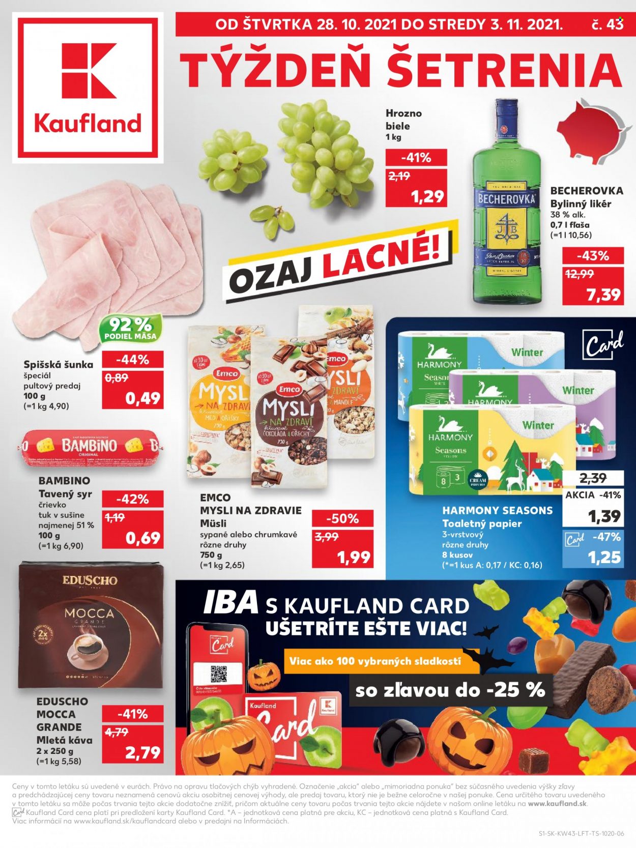 Leták Kaufland - 28.10.2021 - 3.11.2021. Strana 1