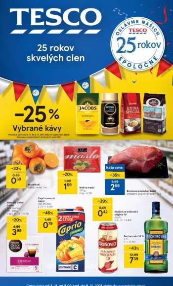 Leták TESCO supermarket - 3.11.2021 - 9.11.2021.