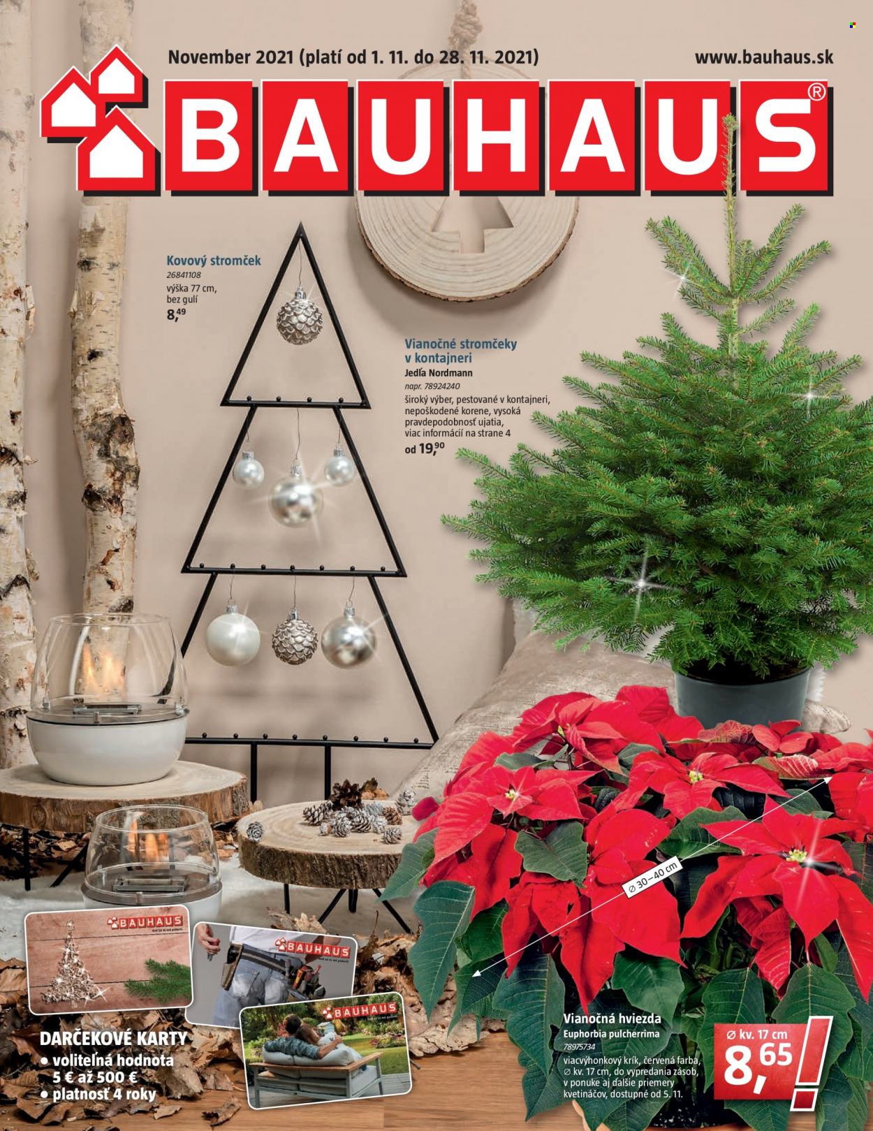 Leták Bauhaus - 1.11.2021 - 28.11.2021. Strana 1